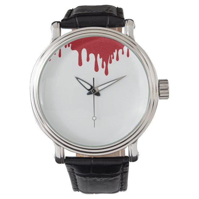 Minimal Tomato Red Drip Custom Watch Armbandsur (Framsida)