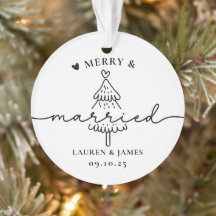 Minimal Träd Merry och gift nygift jul