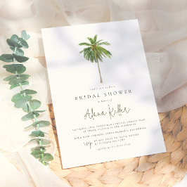 Minimal Tropical Boho-Möhippa Handflatan Träd Inbjudningar