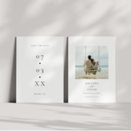 Minimal Tropical Photo Wedding Spara Datumet