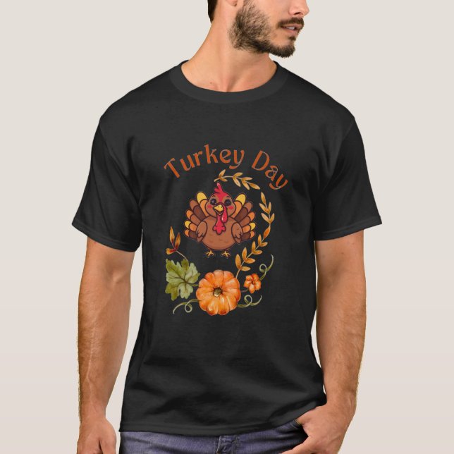 Minimal Turk Thanksgiving T-Shirt – Modern Höst  (Framsida)