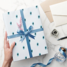 Minimal turkosk blomsterinpackningspapper presentpapper