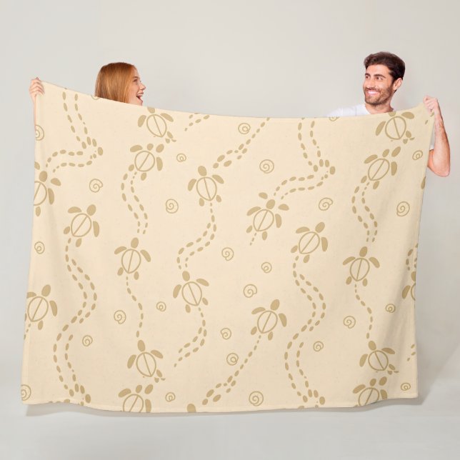 Minimal Turtle Trail Pattern Fleecefilt (På plats)