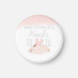 Minimal Tutu Flickas födelsedag Två år Glitter   Magnet