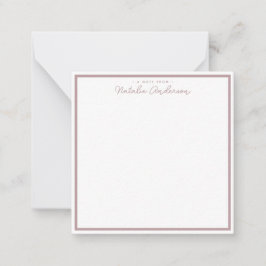 Minimal typografi Avslappnad Skript Pastel Ro Anteckningskort