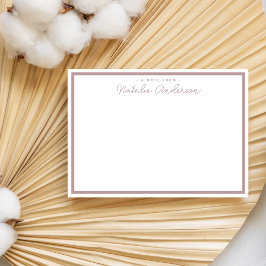 Minimal typografi Avslappnad Skript Pastel Ro Anteckningskort