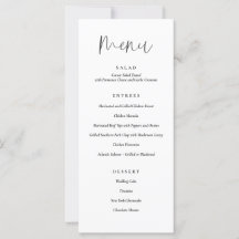 Minimal typografi, Bröllop, innermeny