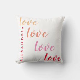 Minimal typografi för Kärlek Personlig Kudde