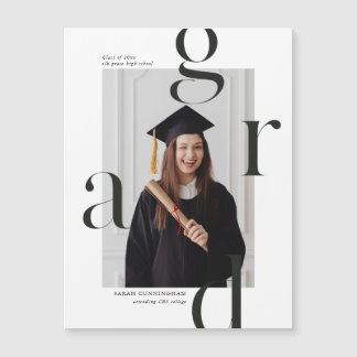 Minimal typografi i Studenten-meddelandemagnet
