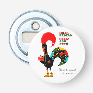 Minimal typografi jul - Portugisiska Hälsning Flasköppnare