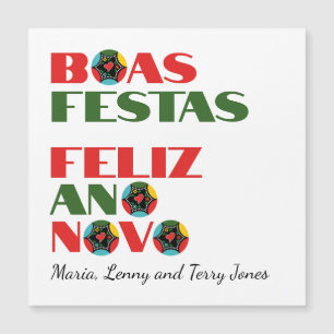 Minimal typografi Portugals julhälsningar