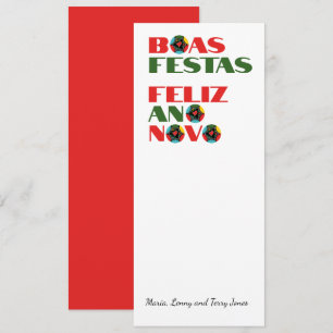 Minimal typografi Portugals julhälsningar