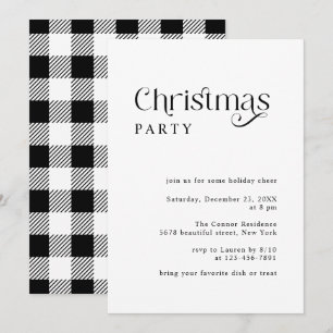Minimal typografi Retro-jul Party Inbjudningar