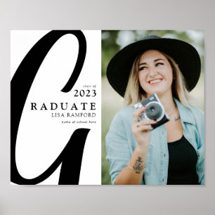 Minimal typografi Student Photo Studenten Poster