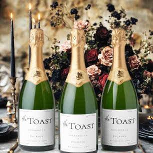 Minimal typografi, svart och vit Bröllop