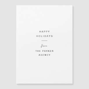 Minimal typografi Vitt kort för företagsintern H