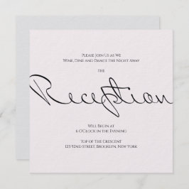 Minimal typografisk kul men formell bröllop inbjudningar