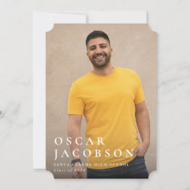 Minimal typografisk överlagring av Studenten-foto Meddelande