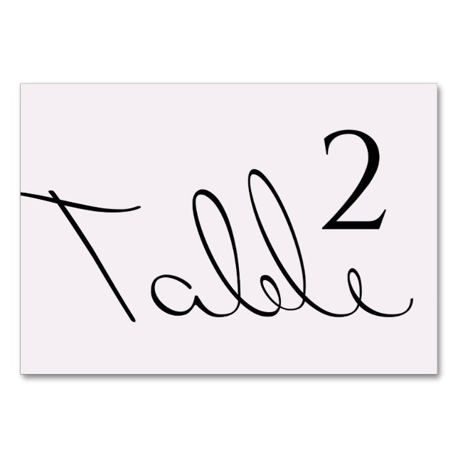 Minimal typografisk Roligt ännu Formell Bröllop Bordsnummer (Framsidan)