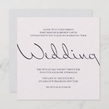 Minimal typografisk Roligt ännu Formell Bröllop