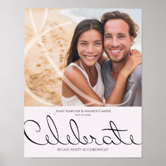 Minimal typografisk Roligt ännu Formell Bröllop Poster