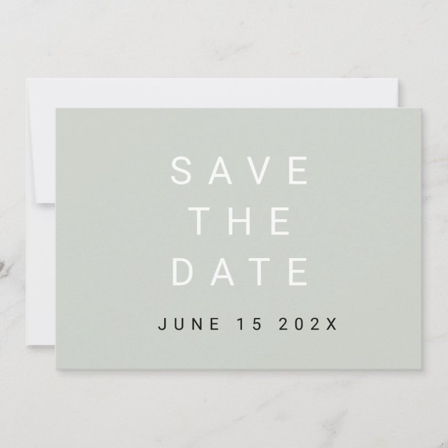 Minimal typografisk Sage Spara Datum Datumet (Framsida)