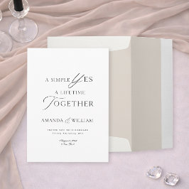 Minimal Typography Wedding Invitation Template Inbjudningar