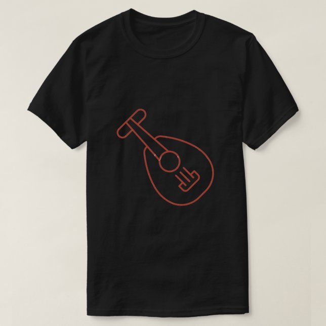 Minimal Ukulele Music Lover T-Shirt. T Shirt (Design framsida)