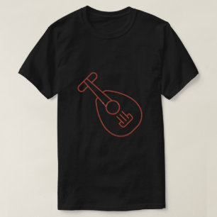 Minimal Ukulele Musikälskare T-Shirt. T Shirt