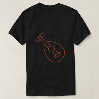 Minimal Ukulele Musikälskare T-Shirt. T Shirt