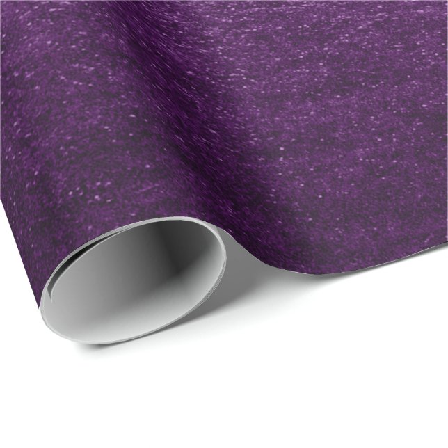 Minimal Ultra Violet Lila Ametyst Plum Presentpapper (Rullad Hörn)