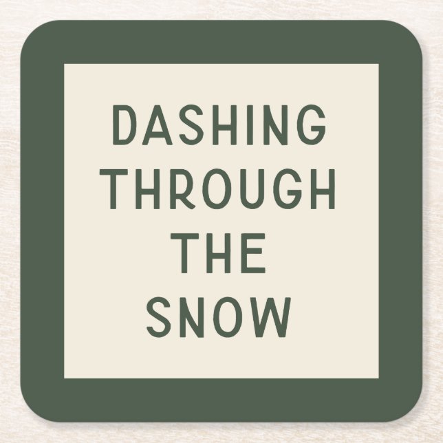 Minimal Underlägg av Mod Typografi-jul | Grönt (Framsidan)