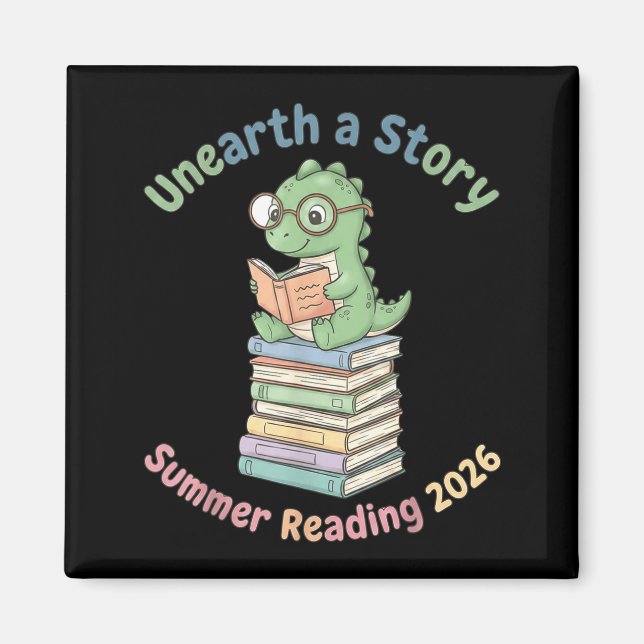 Minimal Unearth Story 2026 Sommarläsning Magnet (Framsidan)