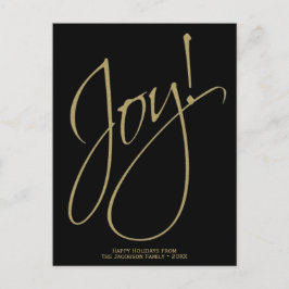 Minimal unik Elegant för Guld & svart, enkel Joy Helg Vykort