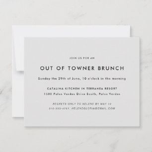 Minimal ut ur Towner Brunch Inbjudningar