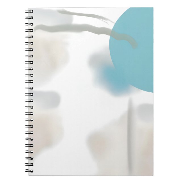Minimal utformning av Aqua Blue Abstract Anteckningsbok (Framsidan)