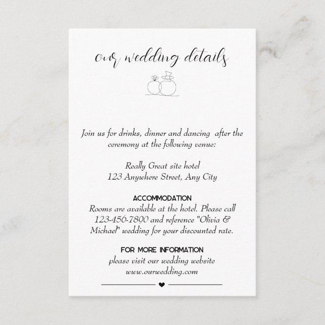 Minimal utformning av Elegant Tilläggskort (Framsida)