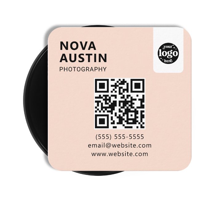 Minimal utformning av QR-kod för professionell med Fyrkantigt Visitkort (Skapare uppladdad)