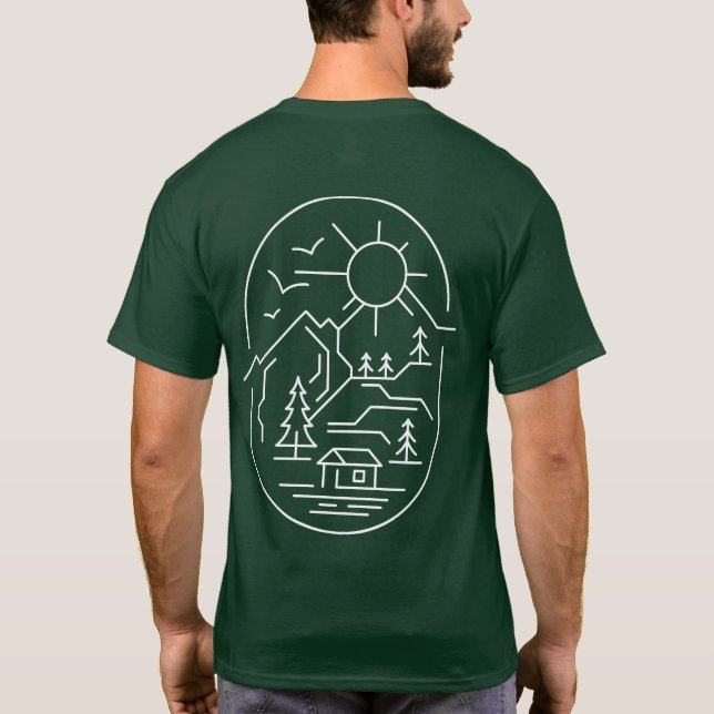 Minimal utformning framför baksidan av kåpan i ber t shirt (Baksida)
