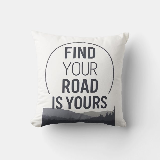 Minimal utomhusbelysning - HITTA ATT DIN VÄG ÄR DI Kudde (Framsida)