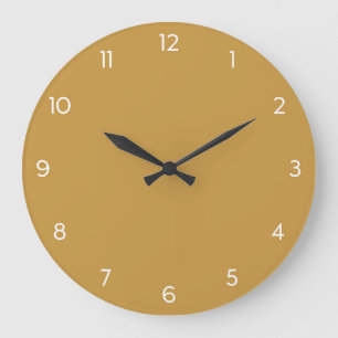 Minimal väggklocka - Senap-Gult