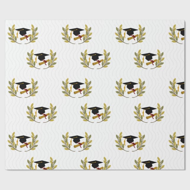 Minimal vågig linjegraduation presentpapper (Platt)