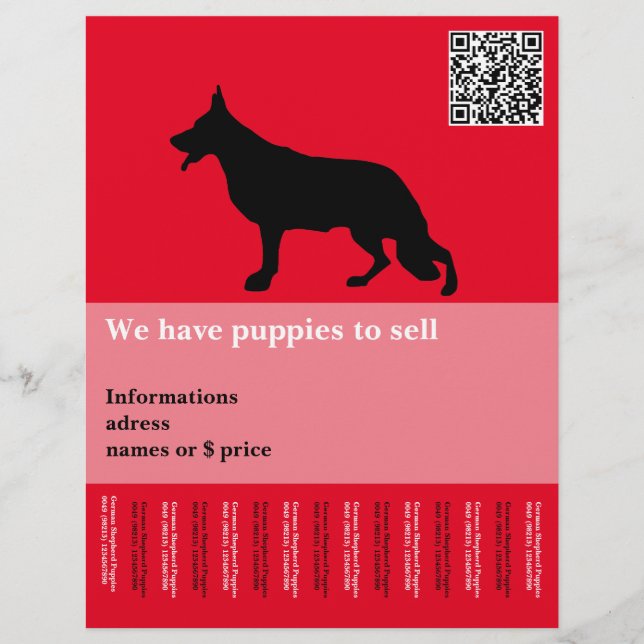 Minimal vallhund hund personlig reklamblad (Framsidan)