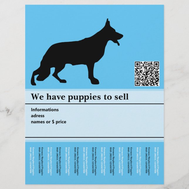 Minimal vallhund personlig folder reklamblad (Framsidan)