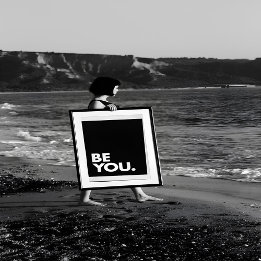 Minimal | Vara sig själv med eftertryck Vykort