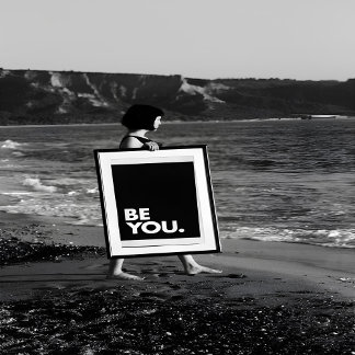 Minimal | Vara sig själv med eftertryck Vykort