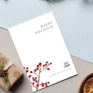 Minimal vattenfärg Berry Fir Corporate-jul Inbjudningar