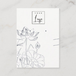 Minimal vattenfri Blommigt Sketch Earring Necklace Visitkort
