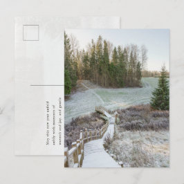 Minimal vinter naturstig, nytt år helg vykort
