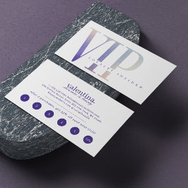 Minimal VIP för Lila av Glitter och lyxjin Lojalitetskort